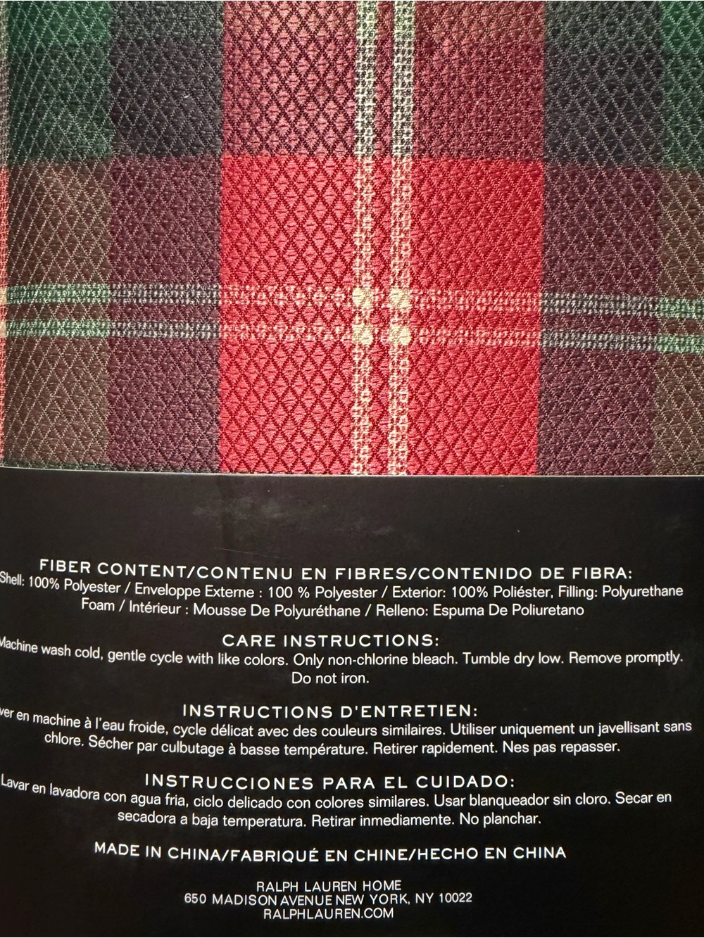Ralph Lauren Christmas Plaid Tartan Reversible Drying Mats - Picture 3 of 3